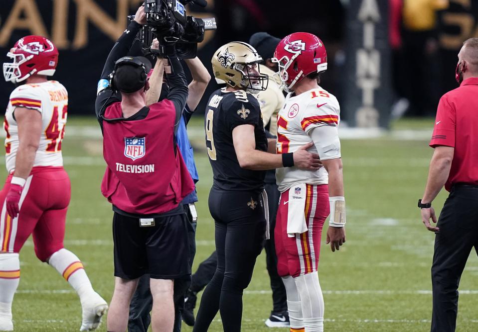 Drew Brees on hyvin onnekas saadessaan tilaisuuden pelata Patrick Mahomea vastaan